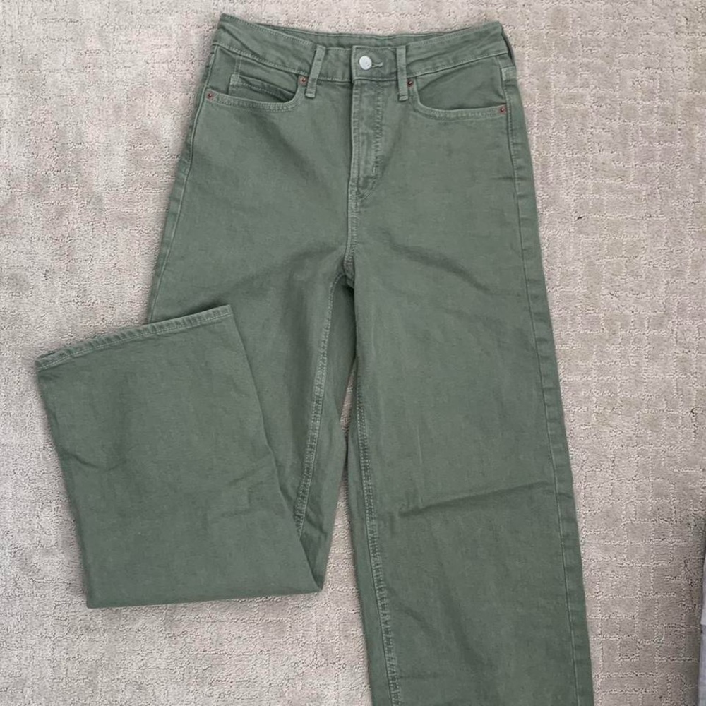 Old Navy Olive Straight-Leg Pants